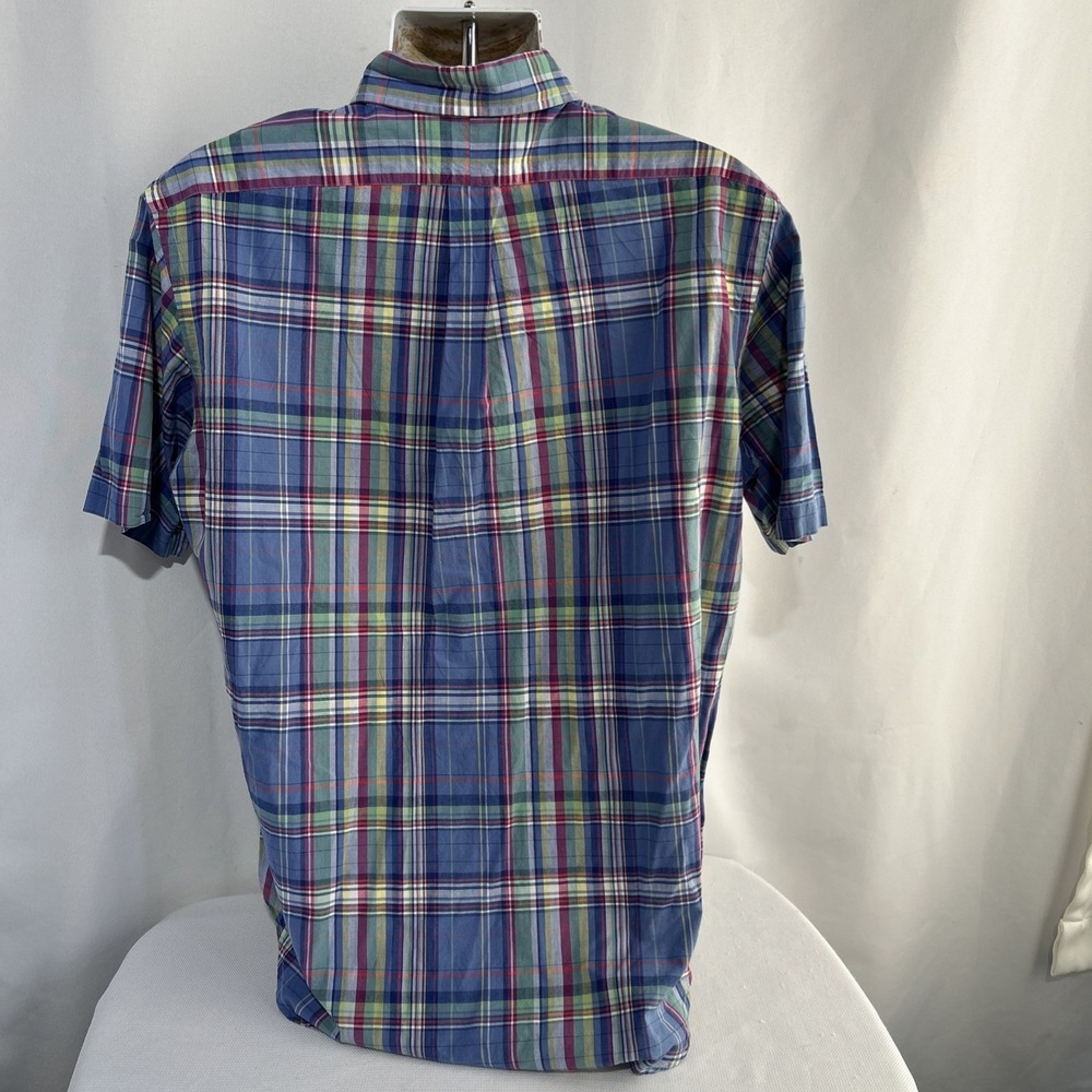 Polo Ralph Lauren Shirt Mens Sz L Madras Plaid Short Sleeve Button Multicolor - Picture 3 of 8